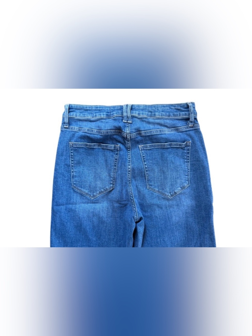 Cosmic Blue Love Women’s Cropped Wide Leg Jeans - Picture 4 of 6